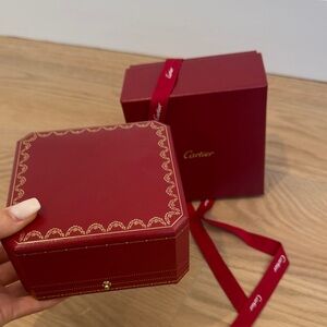Cartier Red Box with Gold Detailing
